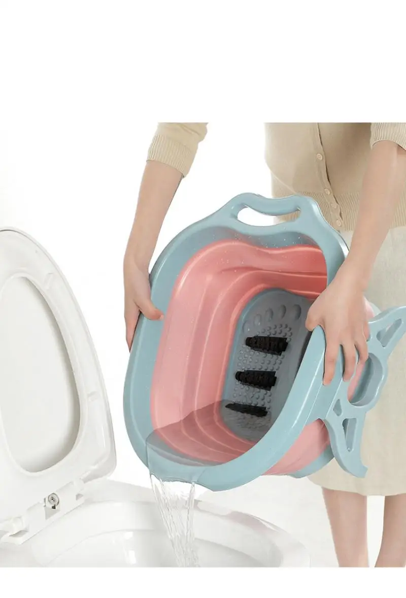 

Portable Bathtubs Foldable Foot Soaking Bucket Foaming Massage Bucket Household Sauna Bathtub Pedicure Bath Plastic Bathtub