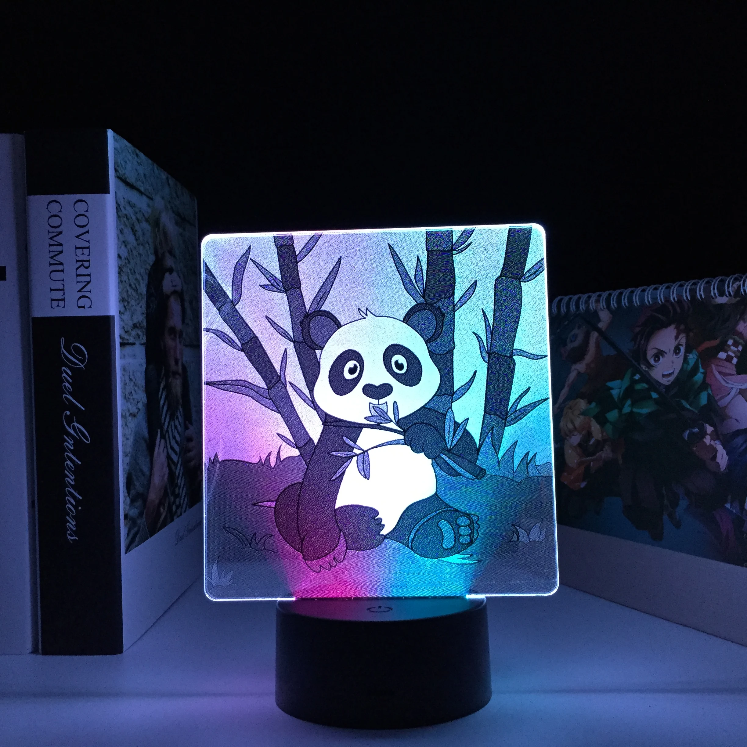 

Светодиодный двухцветный ночник в виде панды для детской спальни, декоративная лампа, подарок на день рождения, разноцветсветильник двухцв...