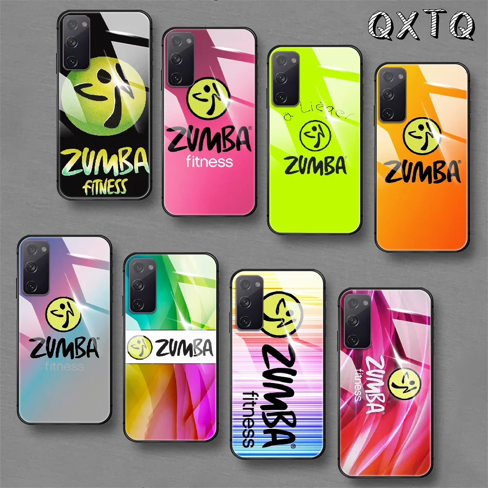 

Zumba Fitness Gym Dance Tempered Glass Phone Case For Samsung Galaxy Note S 8 9 10 20 21 E Plus Ultra M 31 51 FE Cover Cell