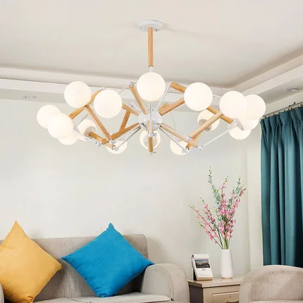 

Modern A Personality Restaurant Hotel A Living Room Bedroom Hotel Raw Wood Originality Northern Europe Magic Bean A Chandelier