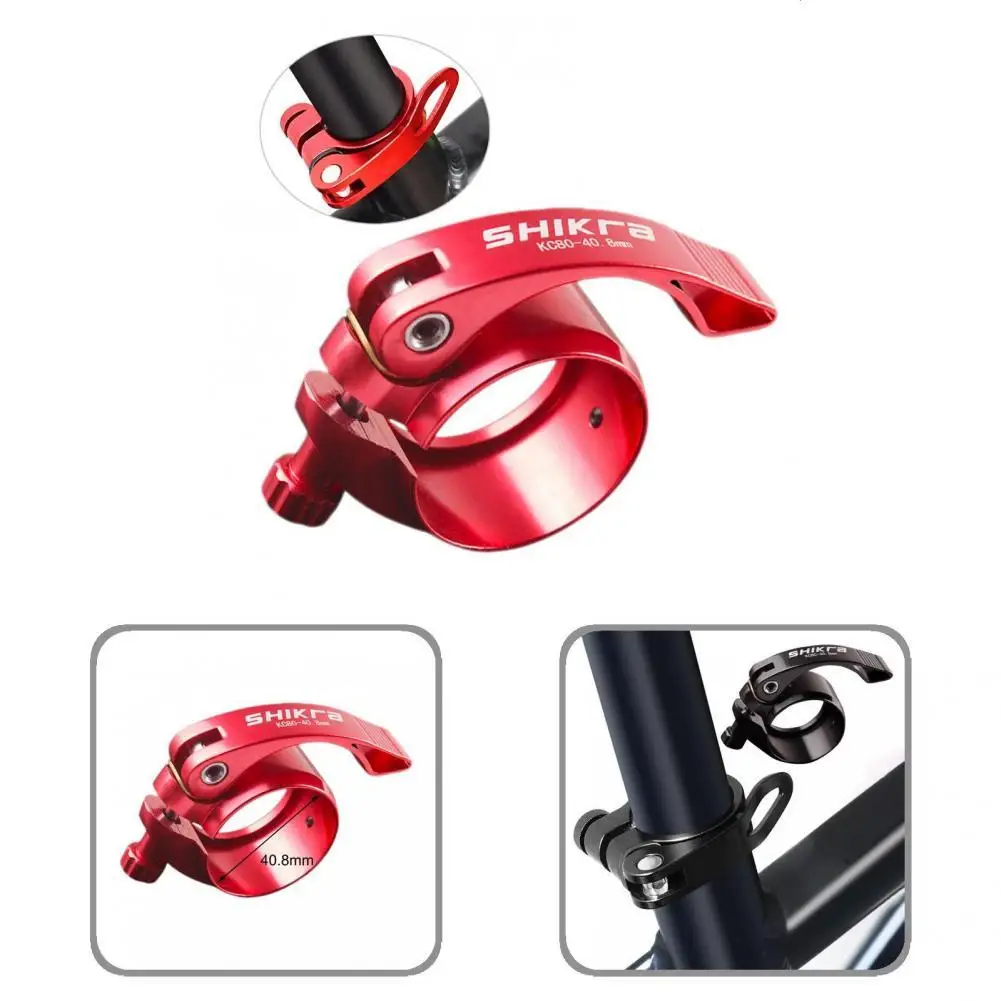 

High Hardness Practical Sturdiness Alloy Bike Seat Clamp Vibrant Color Bicycle Seatpost Clip Reliable for Bike Refit