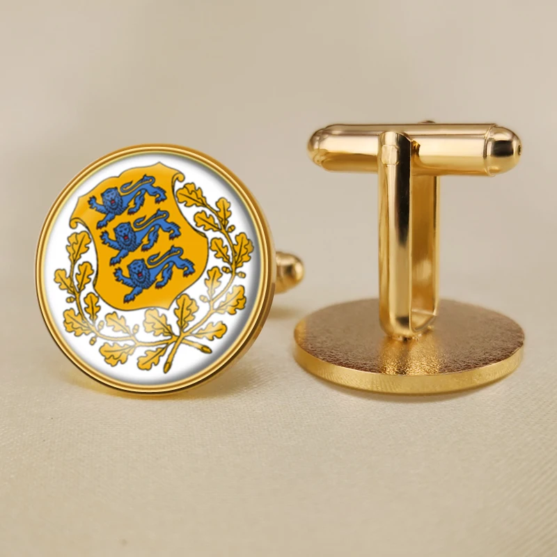 Герб Эстонии флаг карты запонки с национальным гербом | Украшения и аксессуары