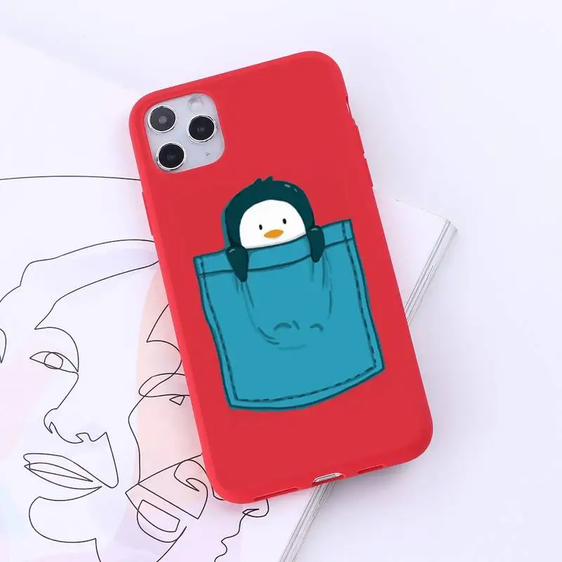 

Bear Penguin Kawaii Cute cartoon animal high quality Phone Case Candy Color for iPhone 6 7 8 11 12 s mini pro X XS XR MAX Plus