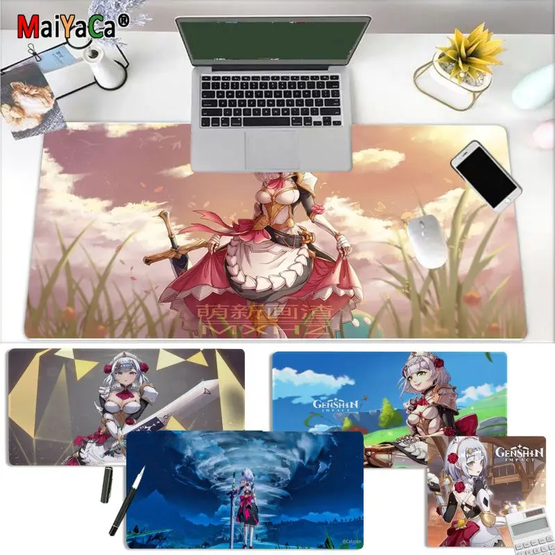 

Резиновый коврик для мыши Noelle Genshin Impact Boy, Подарочный коврик для игрового плеера, настольного ноутбука, размер для Cs Go LOL, игровой ПК, компьюте...