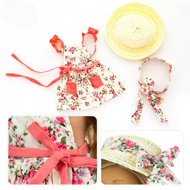 

Straw hat Dress Clothes fits for American18" girl doll alexander doll baby gift