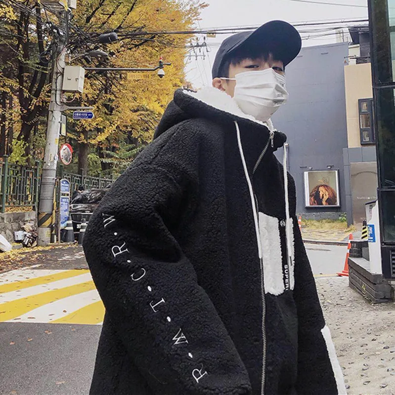 Liketkit Мужские Зимние флисовые парки 2019 Винтажные Лоскутные цветные толстые