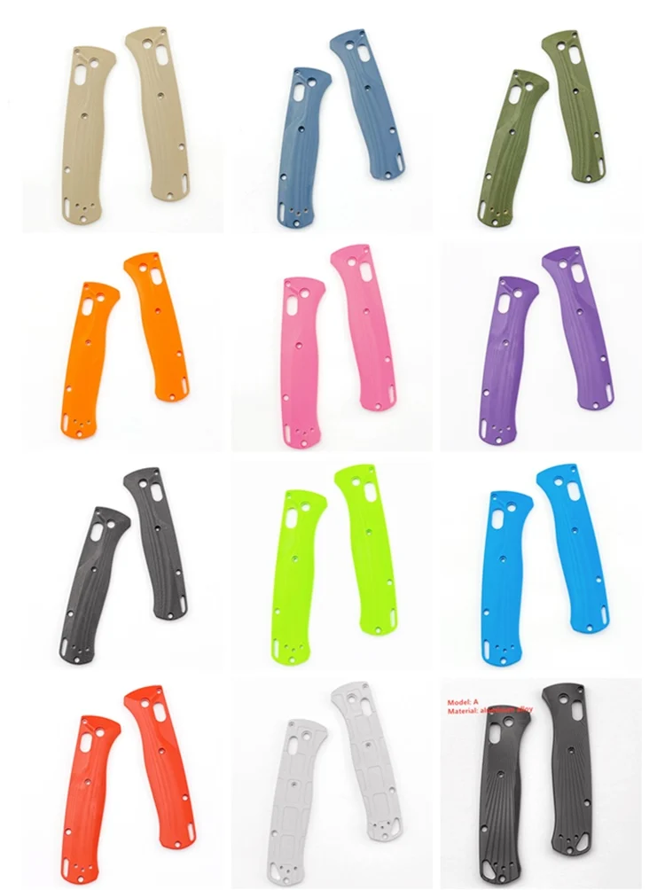 

A Pair Folding Knife Accessories Custom Crossfade G-10 Scales Shank Handle Grips For Benchmade Bugout 535