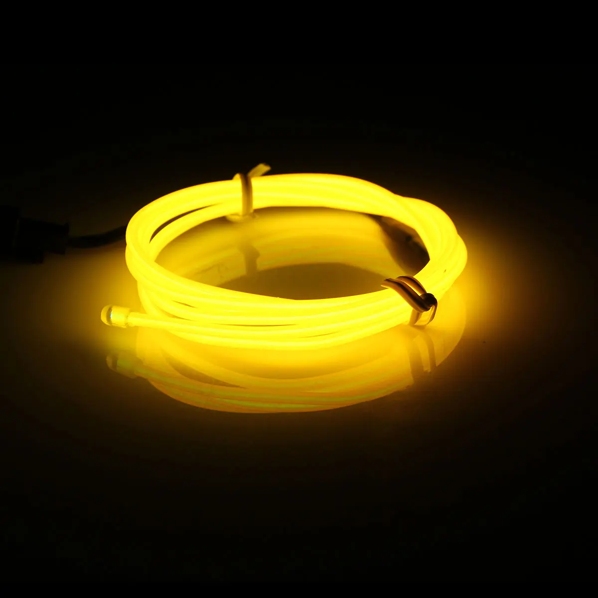 Yellow Smuxi 1 м EL светодиодный EL провод Светодиодная лента DC 12 В Гибкая мягкая трубка провод неоновый светящийся автомобильный трос 10 цветов свет вечерние рождественские украшения - Испускаемый цвет: Yellow