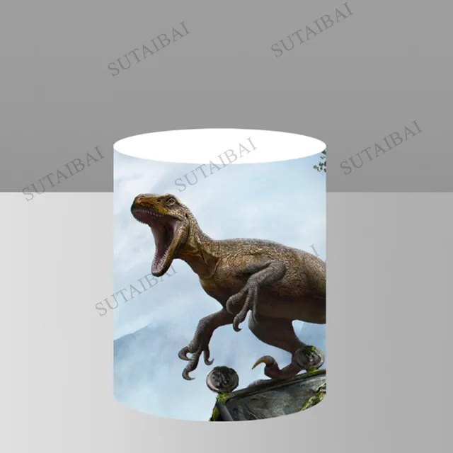 

Jurassk World Theme Circle Round Backdrop Dinosaur Park Kids Birthday Party Photocall Photography Background Photo Booth Props