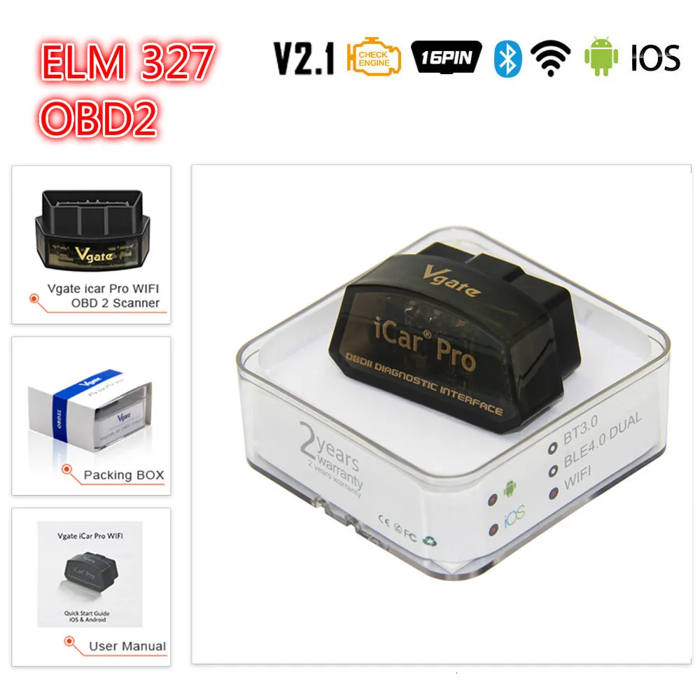 

Vgate iCar Pro ELM 327 OBD2 Scanner Bluetooth 4.0 WIFI For Android/IOS OBD Car Diagnostic Auto Tool ELM327 V2.1 Easydiag PK V1.5