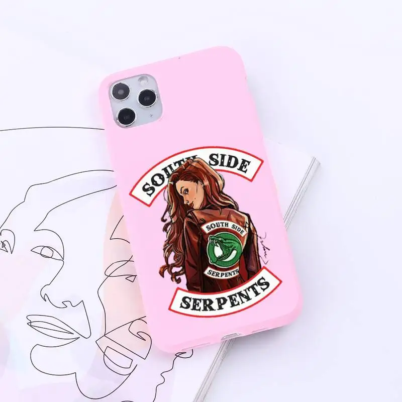 

Riverdale America TV series Phone Case Candy Color for iPhone 6 7 8 11 12 s mini pro X XS XR MAX Plus