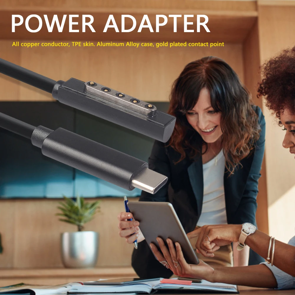 

1.5m USB Type C PD Cable Power Charger Cord for Microsoft Surface Pro 1/2