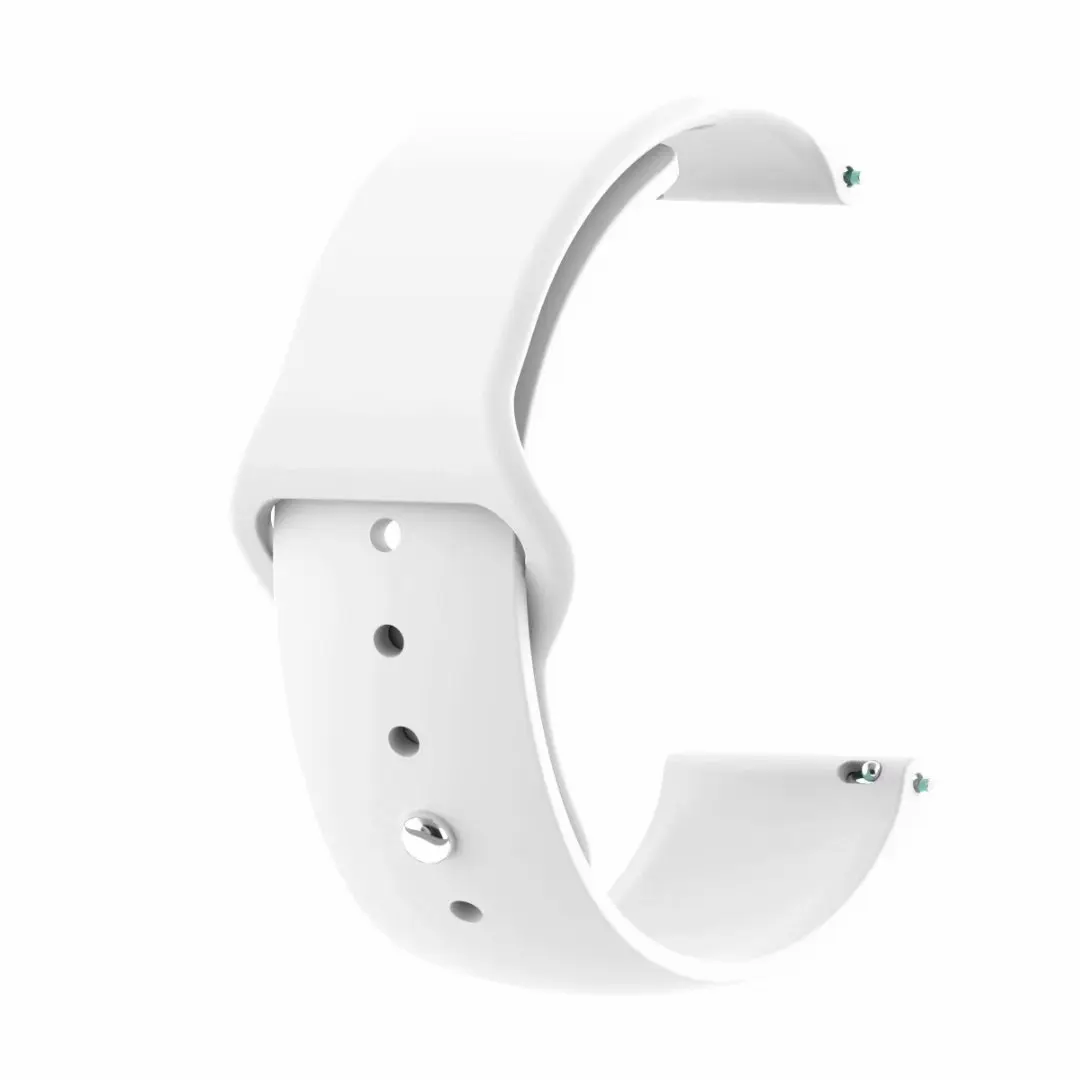 white 22 мм 20 для samsung Galaxy active 2 42 46 мм s2 S3 Ticwatch S S2 E pro huawei GT 2 ремешок силиконовый amazfit GTR GTS 3 2s 1 ремешок Bip - Цвет ремешка: white