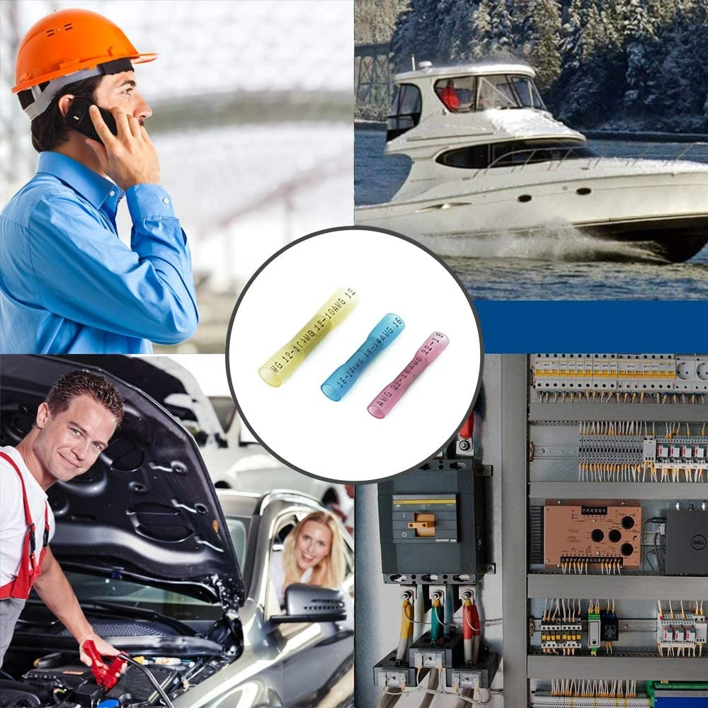 

50/40/30/20/10/5pcs Heat Shrink Butt Connectors-Waterproof Electrical Wire Connectors-Insulated Crimp Connectors Butt Splice