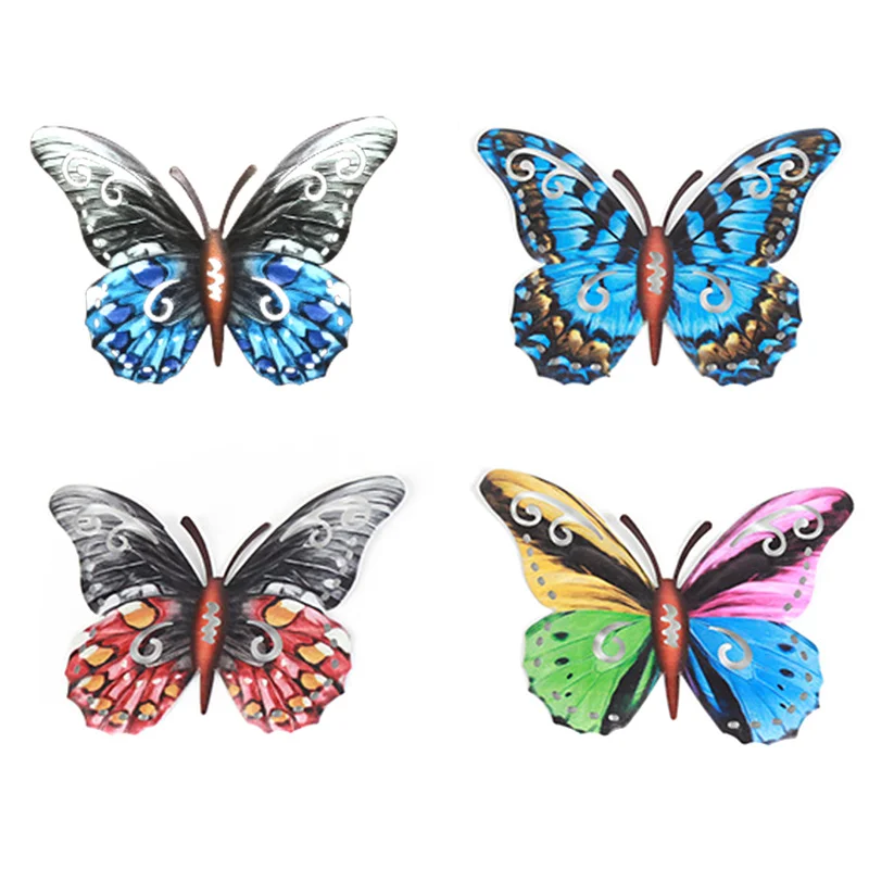

Metal Butterfly Wall Art Wall Decor Sculpture Hanging for Indoor and Outdoor 13X16.5cm Home Decoration Stickers & Posters TB