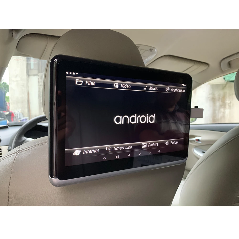 

10,1 дюймовый автомобильный подголовник с монитором Android, подушка для ребенка, для путешествий, с динамиками, регулируемое крепление для план...