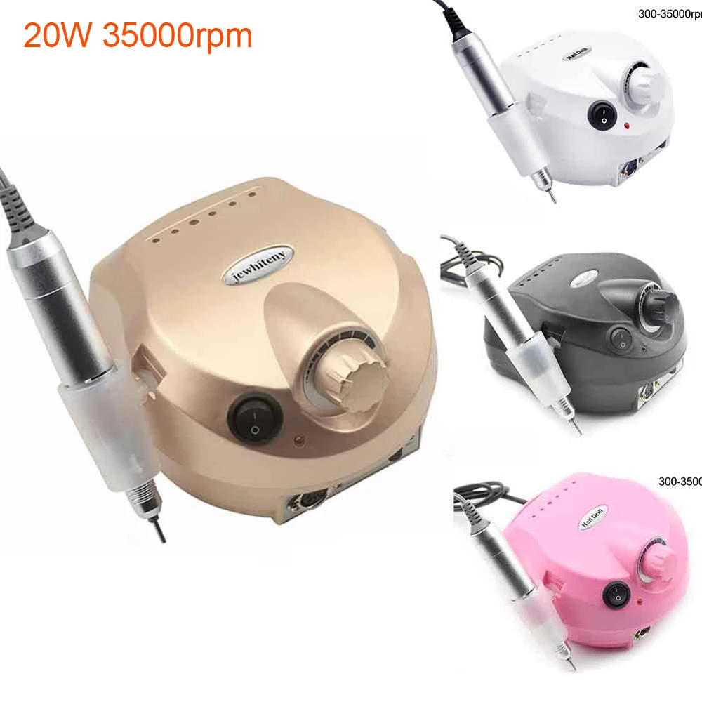 Электрическая маникюрная машинка 20 Вт 35000rmp дрель для ногтей электрическая