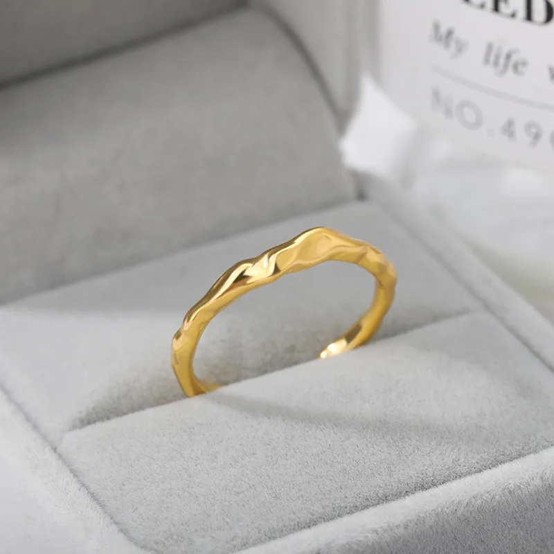 

Stainless Steel Couple Ring Fashion Women's Rings Men Aesthetic Opening Finger Ring Accessories Wedding Jewelry Engagement Gifts