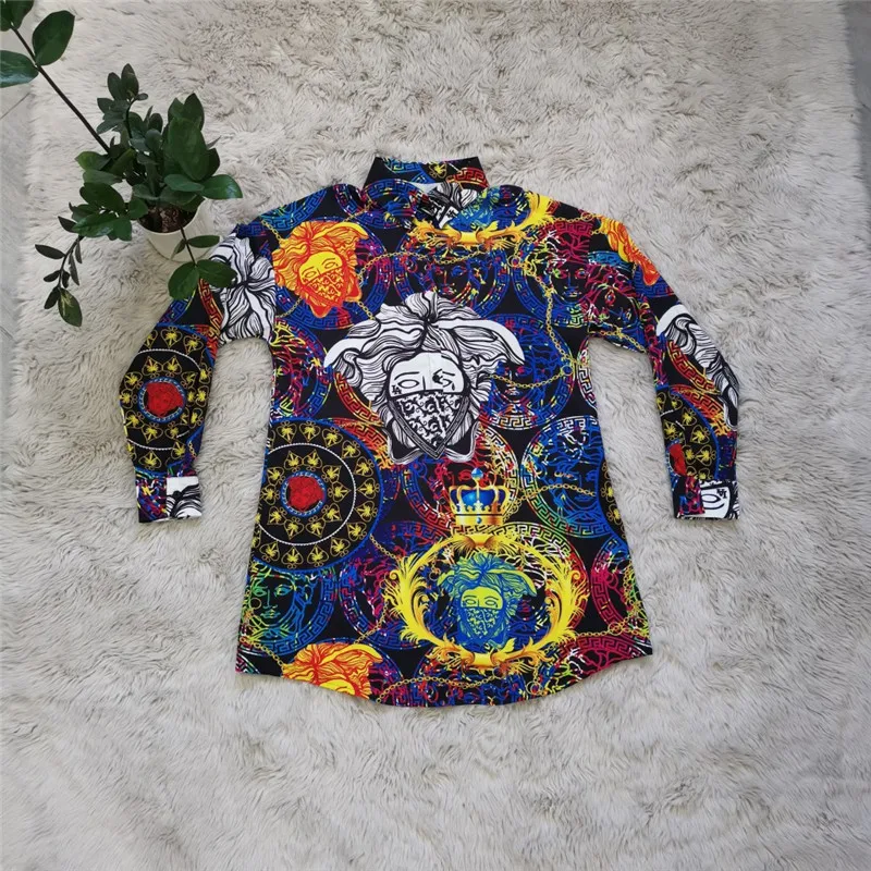 

Fashion Printed Long Sleeve shirt Sexy Dress Ladies Nightclub Party Dress Women shirt Dress Casual Streetwear black dropshipping