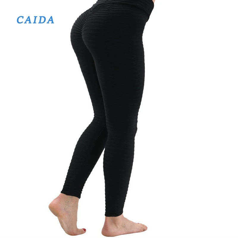 CAIDA розовые штаны для йоги с завышенной талией утягивающие ботинки обтягивающие