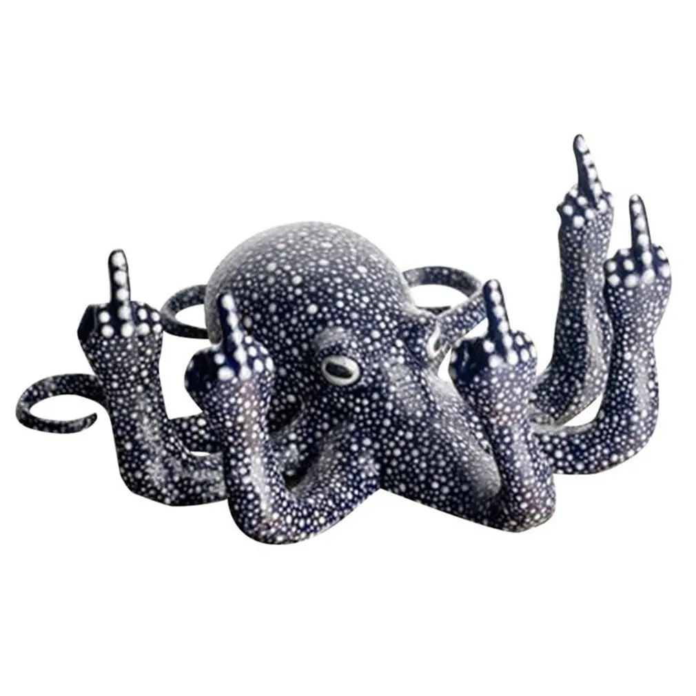 

Gesture Octopus Statue Fluorescence Resin Ornaments Simulation Octopus Table Crafts Home Office Decoration Home Accessories