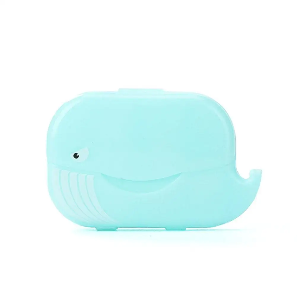 

Travel Portable Soap Paper Whale Pp Box + 50 Pcs Instant Paper Washing Disposable Soap Mini Soap Foaming Hand Paper Box I8F1