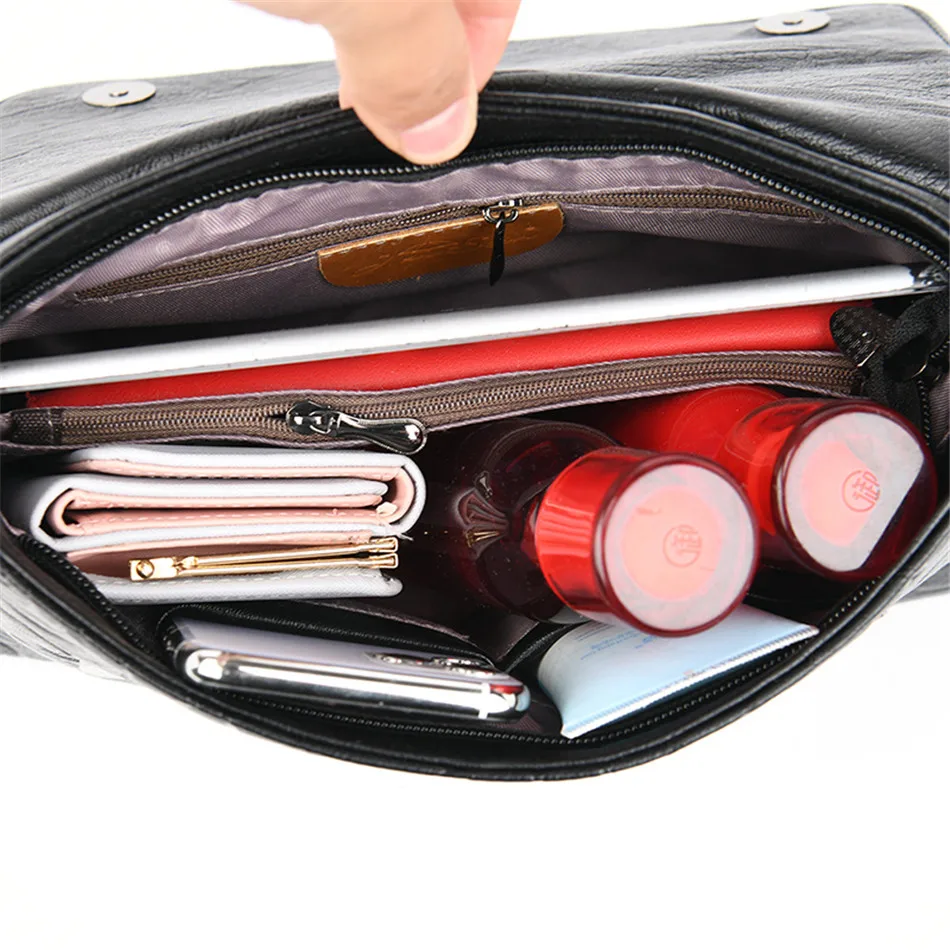 Высококачественные кожаные дамские сумки на плечо для женщин 2020 элегантные