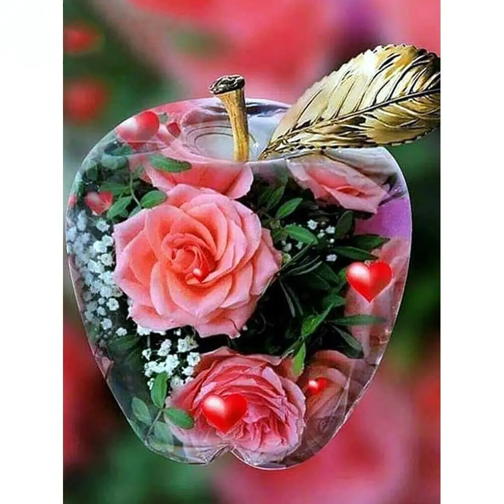 5D DIY алмазная живопись живописная полная квадратная Алмазная вышивка цветок