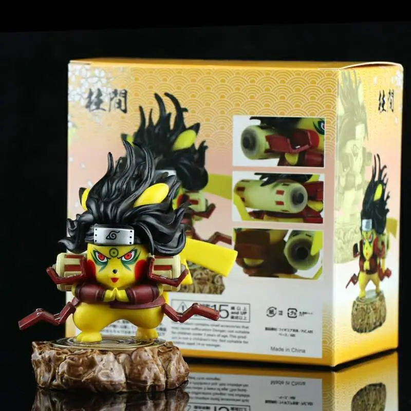 

Аниме карманная фигурка Пикачу as Senju Hashirama модель декоративные игрушки