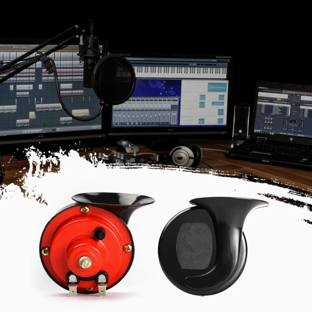 12v Snail Electric Horn High And Low Double Sound 60b Whistle Car Horn Speaker Modified Motorcycle Horn Waterproof