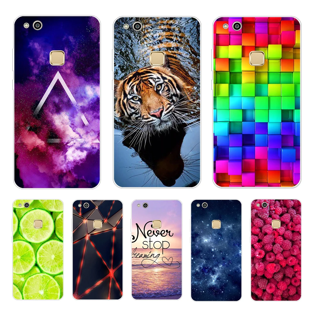 Чехол для Huawei P10 Lite, силиконовый чехол для Huawei P 10 Lite 5,2 дюйма, мягкие чехлы из ТПУ, чехол для huawei p10 lite, fundas