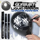 Серебряный зеркальный маркер на водной основе Серебряное зеркало художественное зеркало хромированная маркерная ручка DIY граффити выделите ручку Ремесло аксессуары для ручек