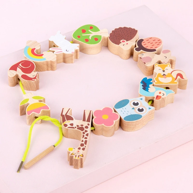 

MXLE 1Set Interactive Wooden Animal Stacking Block Toy Stimulation Blocks Tumble Game Stacking Block Wooden Block Game