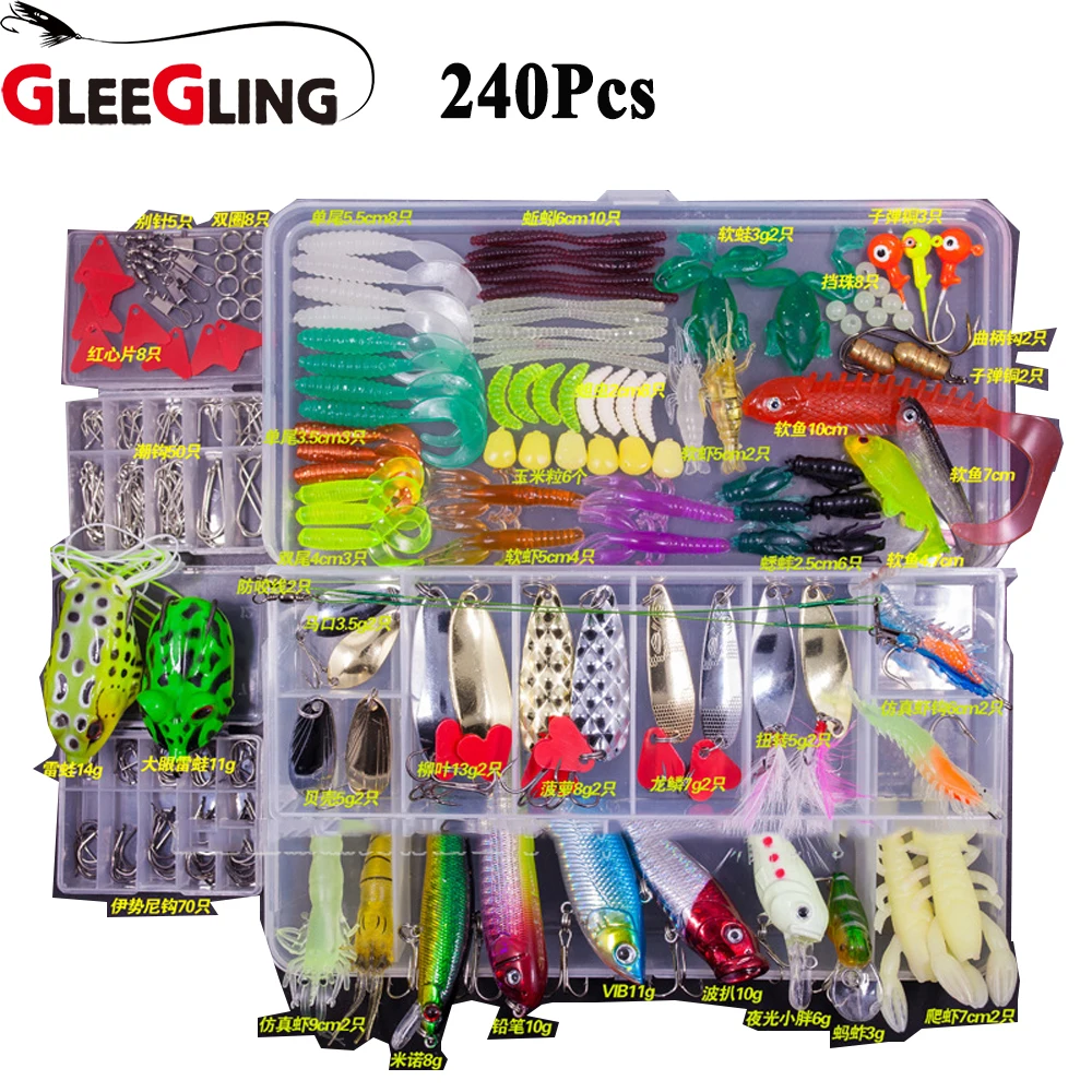 Профессиональная приманка для ловли Поппера Minow набор рыбалки 15/24/94/240 шт.