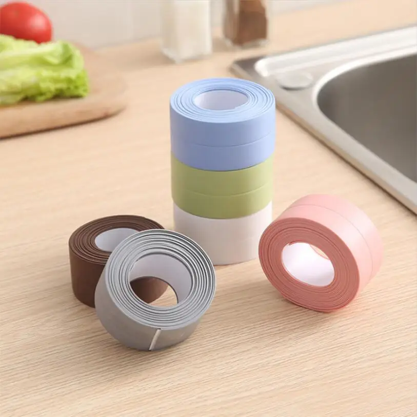 

3.2M 1Roll Waterproof Mold Proof Self Adhesive Tape Durable Use Strong sticky PVC Kitchen Bathroom Wall Sealing Tape Gadgets
