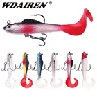 6 шт.лот, рыболовные Джиги, свинцовые мягкие приманки, хвосты, воблеры 85 мм 8,5 г, силиконовые искусственные приманки с тройным крючком, снасти, морские басы, Pesca