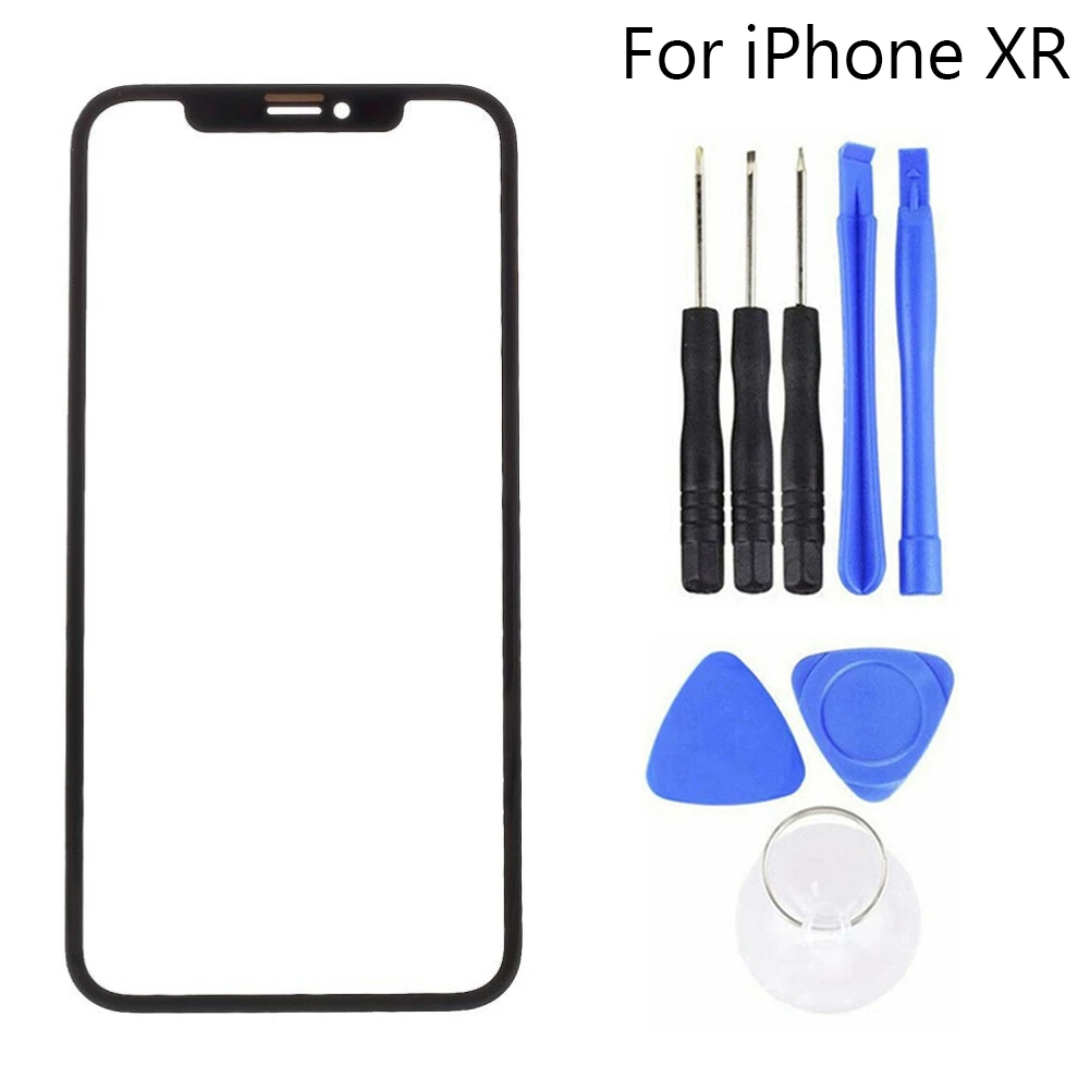 Для iPhone X XR XS 11 Pro Max сменный экран Переднее стекло комплект для ремонта Черный с
