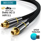 Цифровой оптоволоконный кабель Toslink HIFI 5,1 SPDIF 1 м, 2 м, 8 м, 10 м для ТВ-приставки PS4, провод для динамика, саундбар, усилитель, сабвуфер