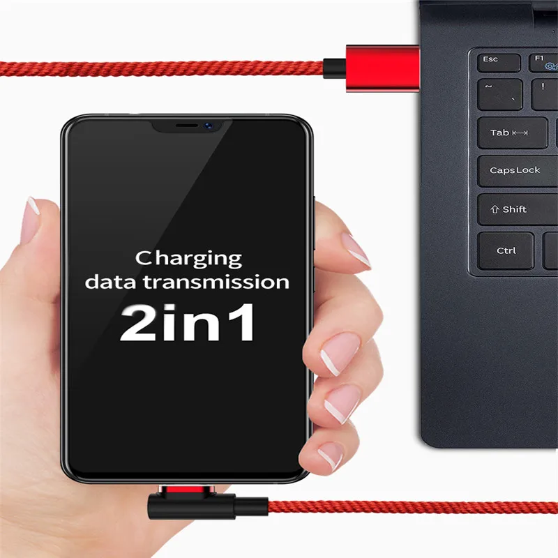 

UGI Fast Charger 90 Degree Magnetic Cable 3A Fast Charging USB Micro USB Cable L Shape L Line Mobile Phone Accessories 2020 New
