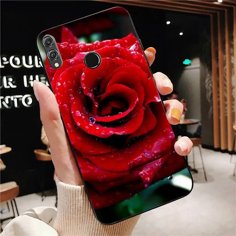 Чехол для телефона Huawei Honor 7A 8X 9 10 20 lite 10i 20i 7C 8C 5A 8A Play 9X pro Mate с яркими красными розами
