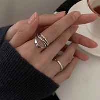 fmily minimalist 925 sterling silver simple line cross winding ring retro fashion hip hop jewelry for girlfriend gift
