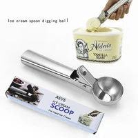 7 inch stainless steel ice cream spoon watermelon baller scoop fruit dessert spoon ice cream ball maker kitchen tools