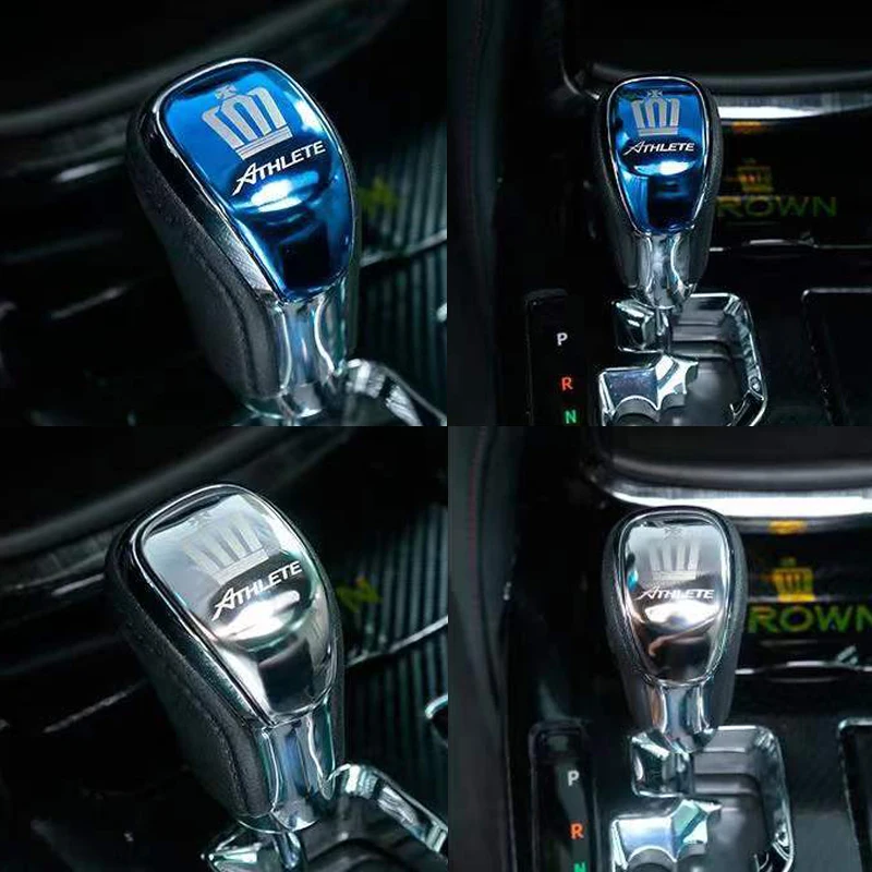 

Car Gear Shift Knob Sequins Stainless Steel Cover Case Sticker For CROWN 14th 2015 2016 2017 2018 ATHLETE Car Stuff Accessories