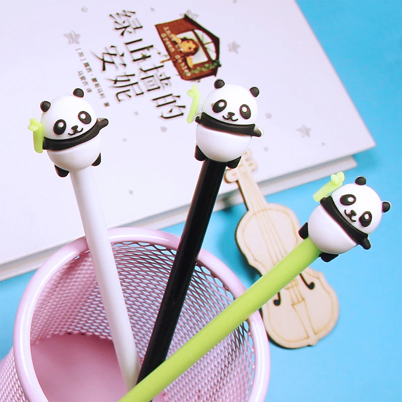 

Креативная Милая мультяшная панда нейтральные канцелярские принадлежности Студенческая черная чернильная ручка канцелярские принадлежн...