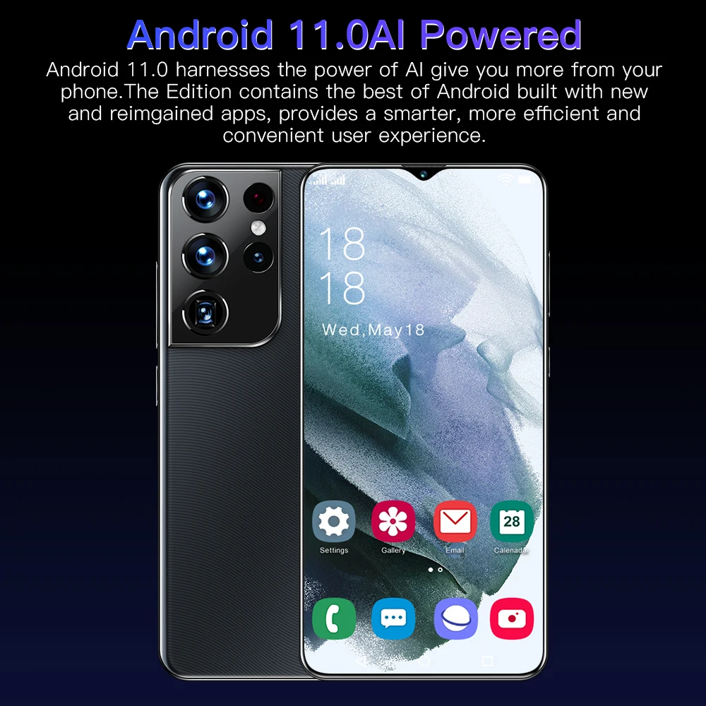 

S21+Ultra Global Unlocked Smartphone 6.7'' Full HD Screen Cellphone Android11.0 Smart Phone With Stylus 10 Core 5G Phones
