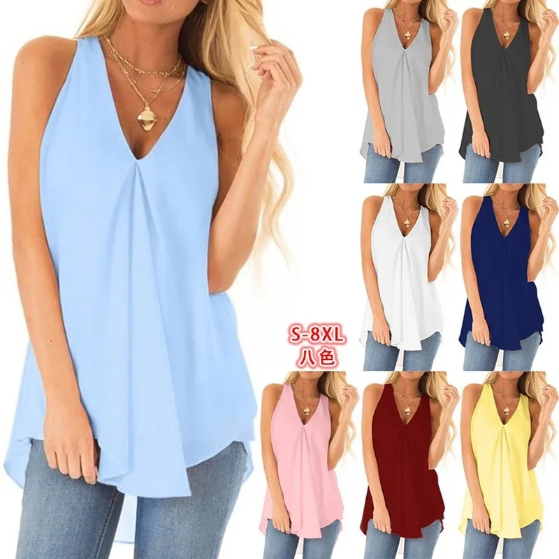 Летняя модная женская обувь Однотонная рубашка свободного покроя с принтом