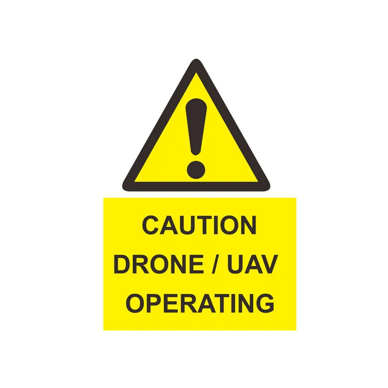 

Danger Caution Drone / UAV Operating Car Sticker Warning Decals Auto Accessories Personalized PVC Body Decoration Decal 18*13cm