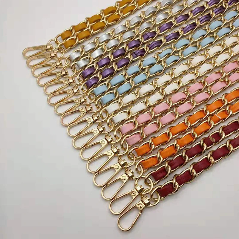 

1pcs High Quality 110cm Bag Chain Repalcement Shoulder Bag Strap PU leather Long Belts Handbag Chain Strap Women Bag Accessories