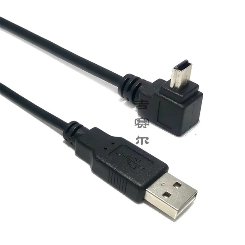 

USB 2,0 A штекер до под углом 90 градусов Mini USB 5-контактный Короткий Кабель-адаптер 0,25 м/25 см