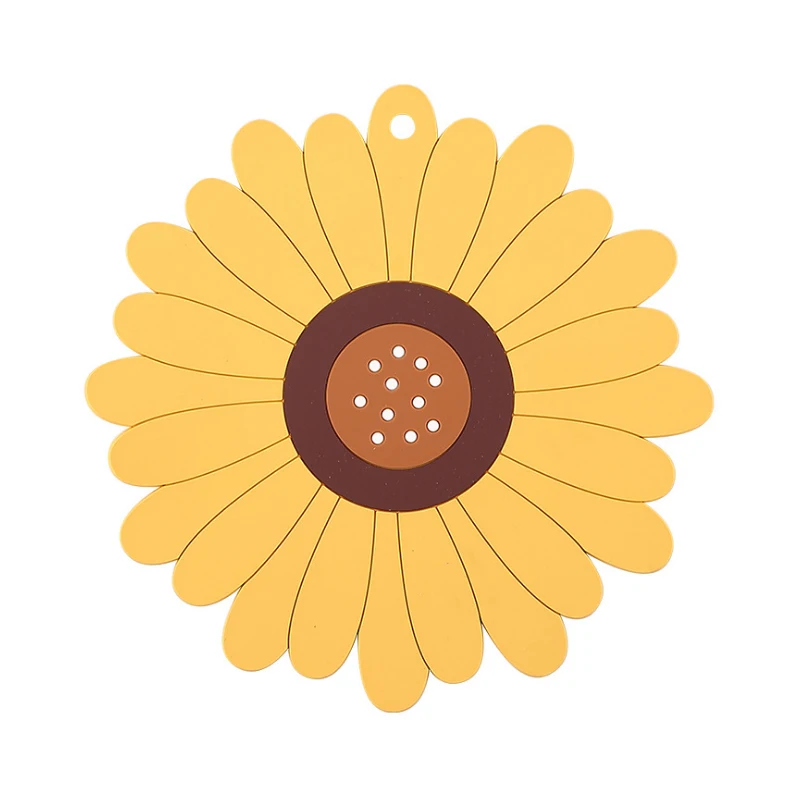 

PVC Sunflower Insulation Coaster Pads Placemat for Table Heat Resistant Bowl Mats Dinnerware Tableware Set Home Christmas Decor
